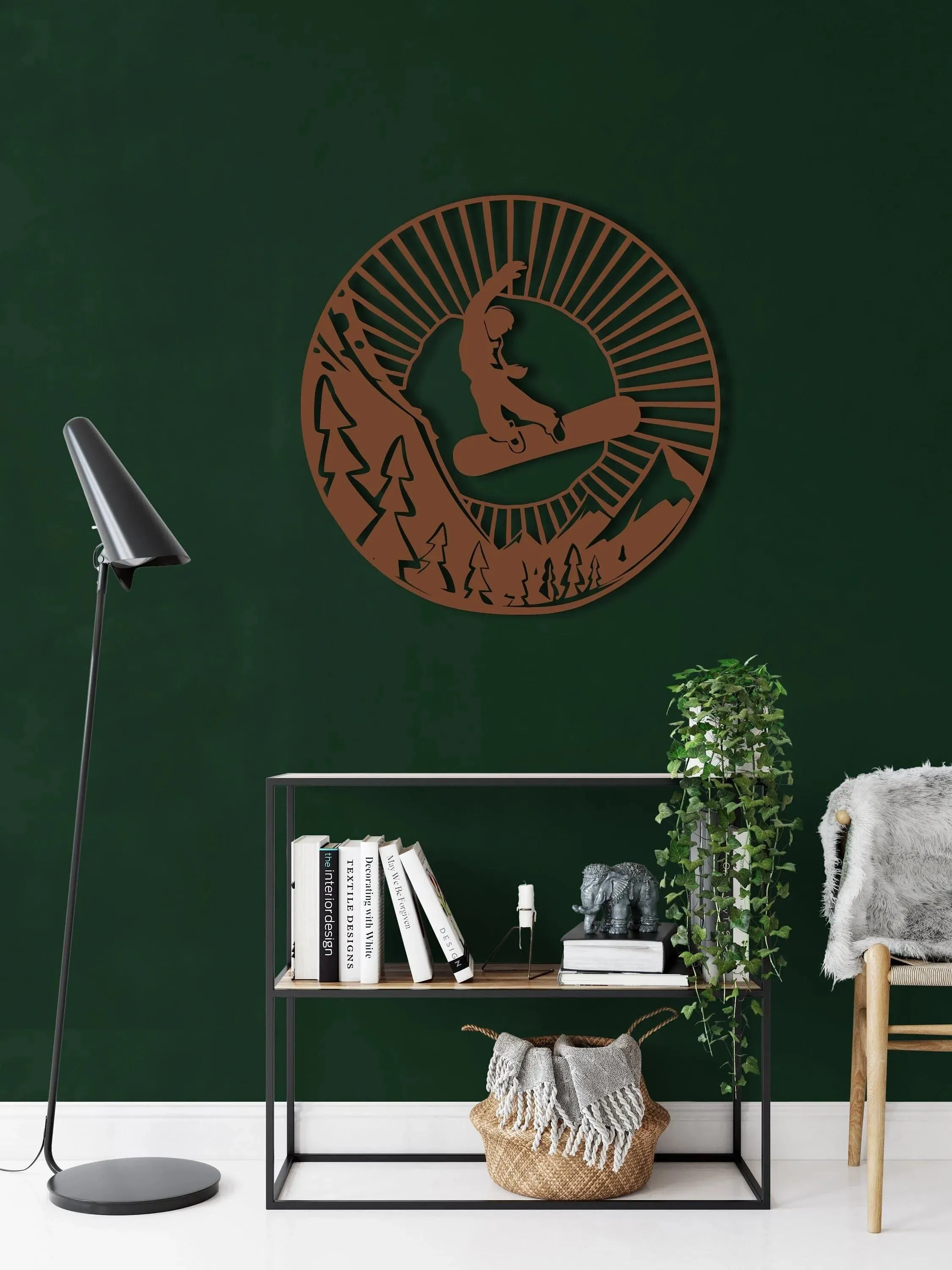 Snowboarder Metal Wall Decor