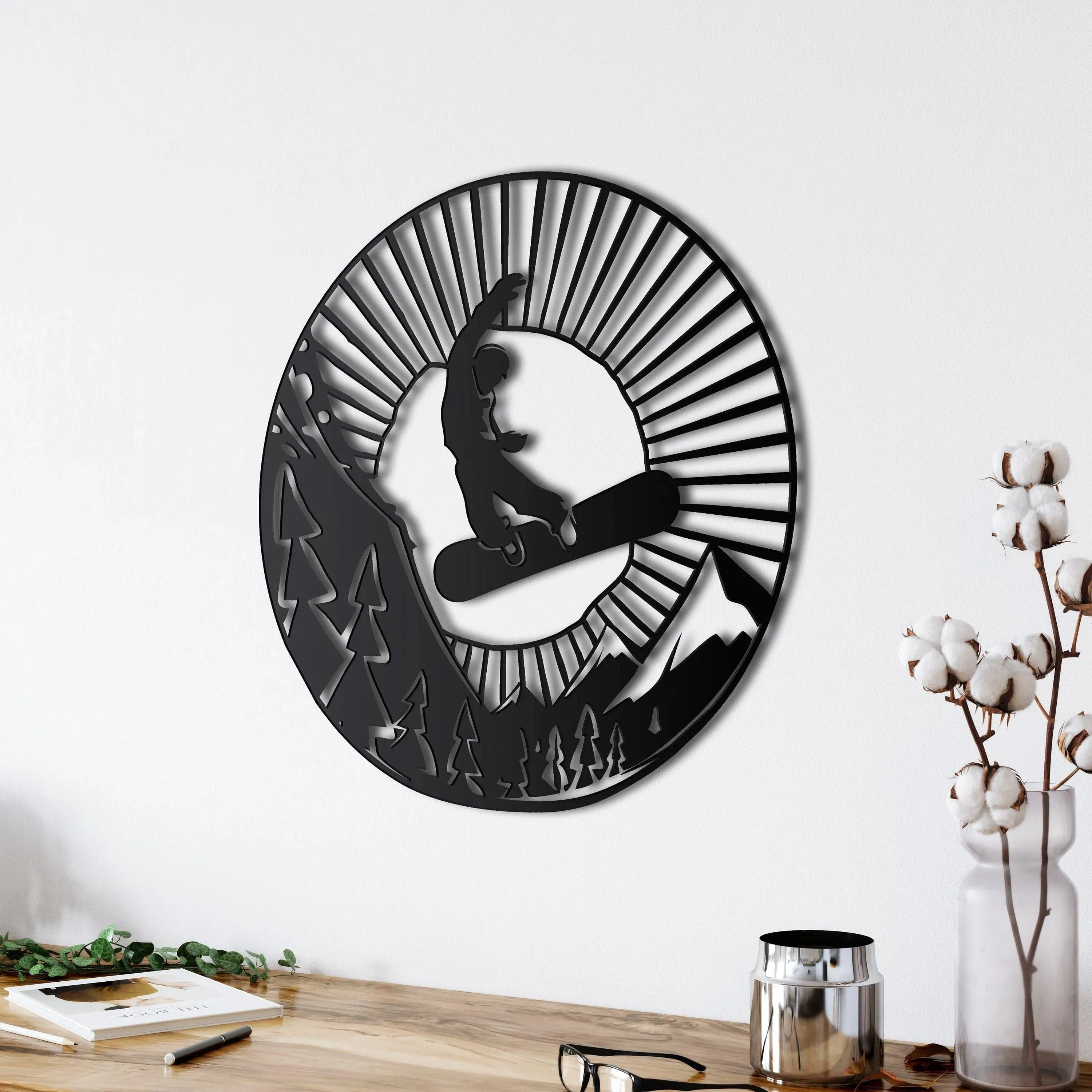Snowboarder Metal Wall Decor
