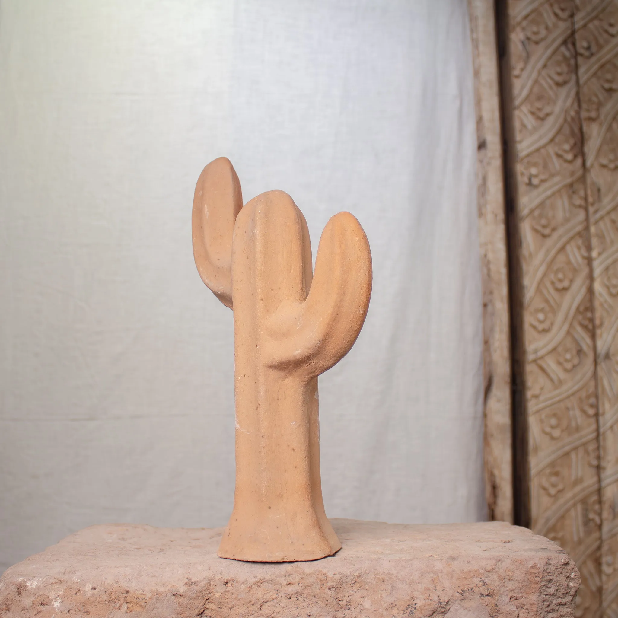 Sonoran Saguaros, Vintage Terracotta Sculptures