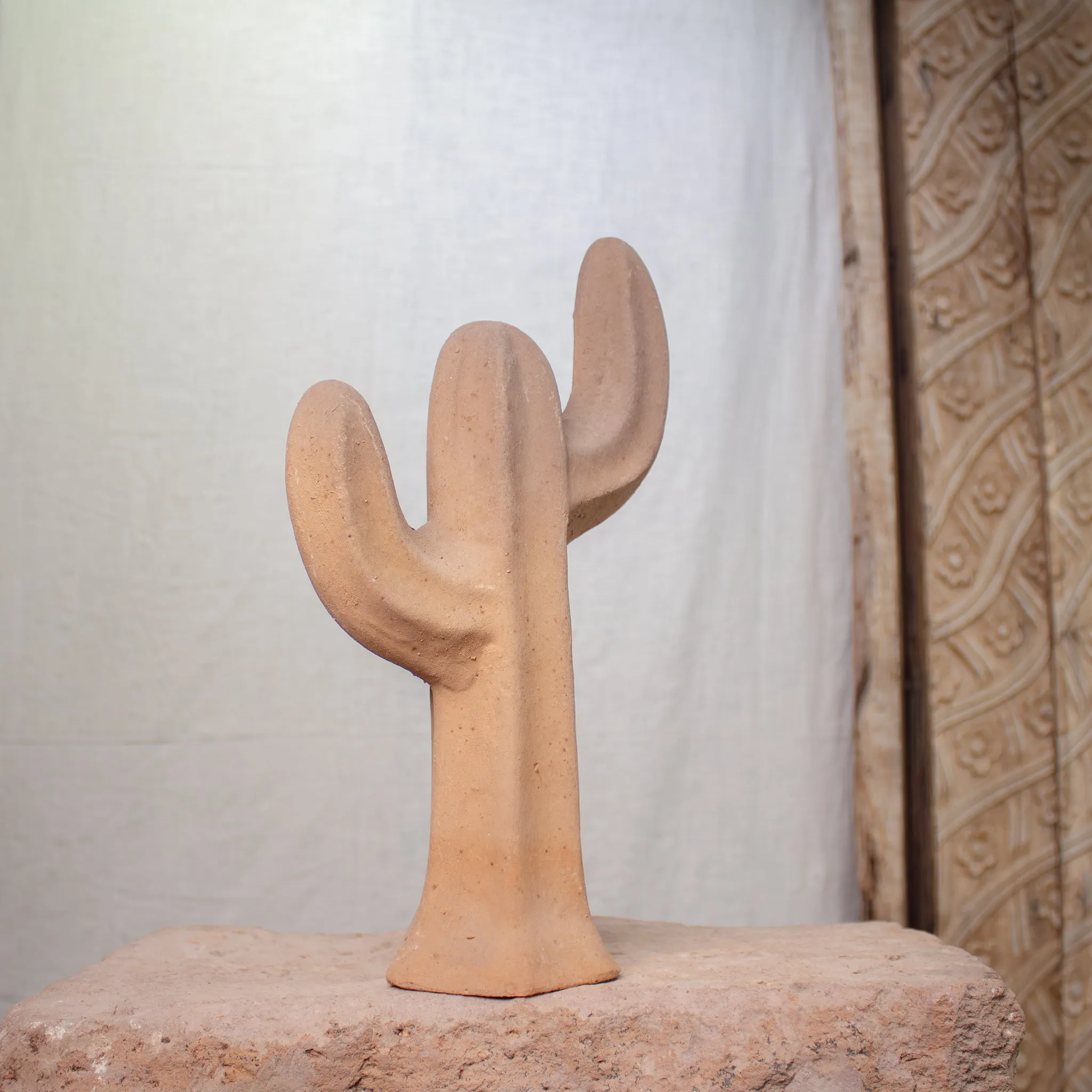 Sonoran Saguaros, Vintage Terracotta Sculptures