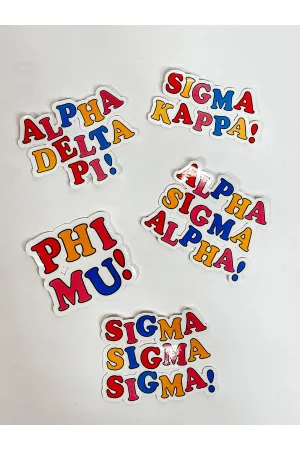 Sorority Vinyl Stickers