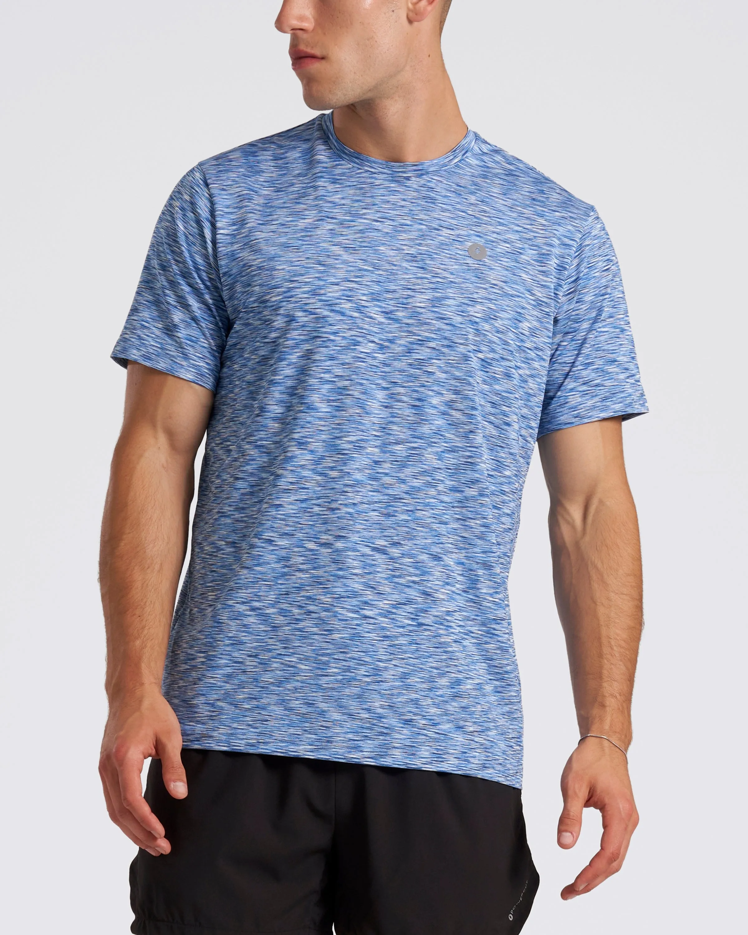 Space Dye Mens Training T-Shirt Blue