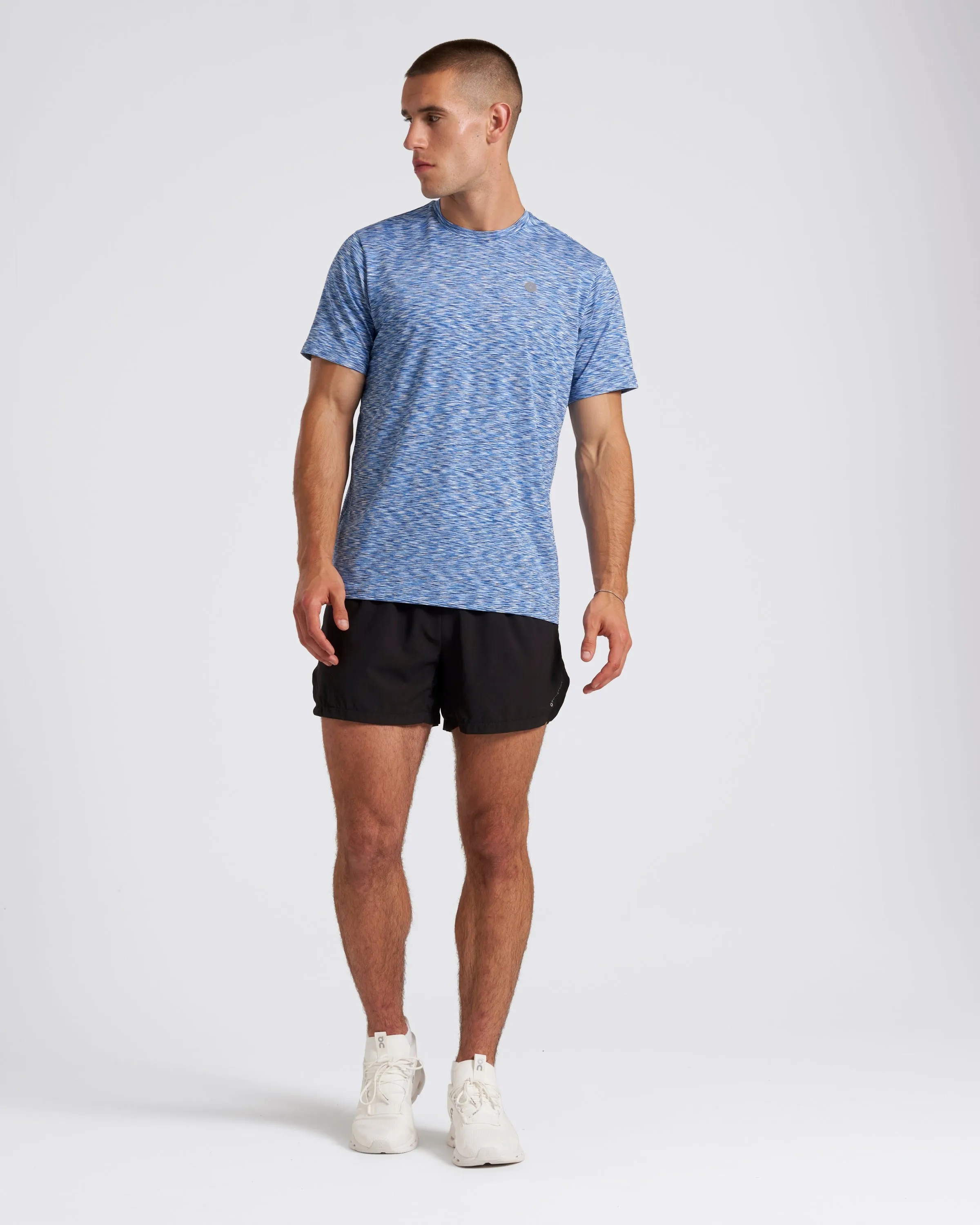 Space Dye Mens Training T-Shirt Blue