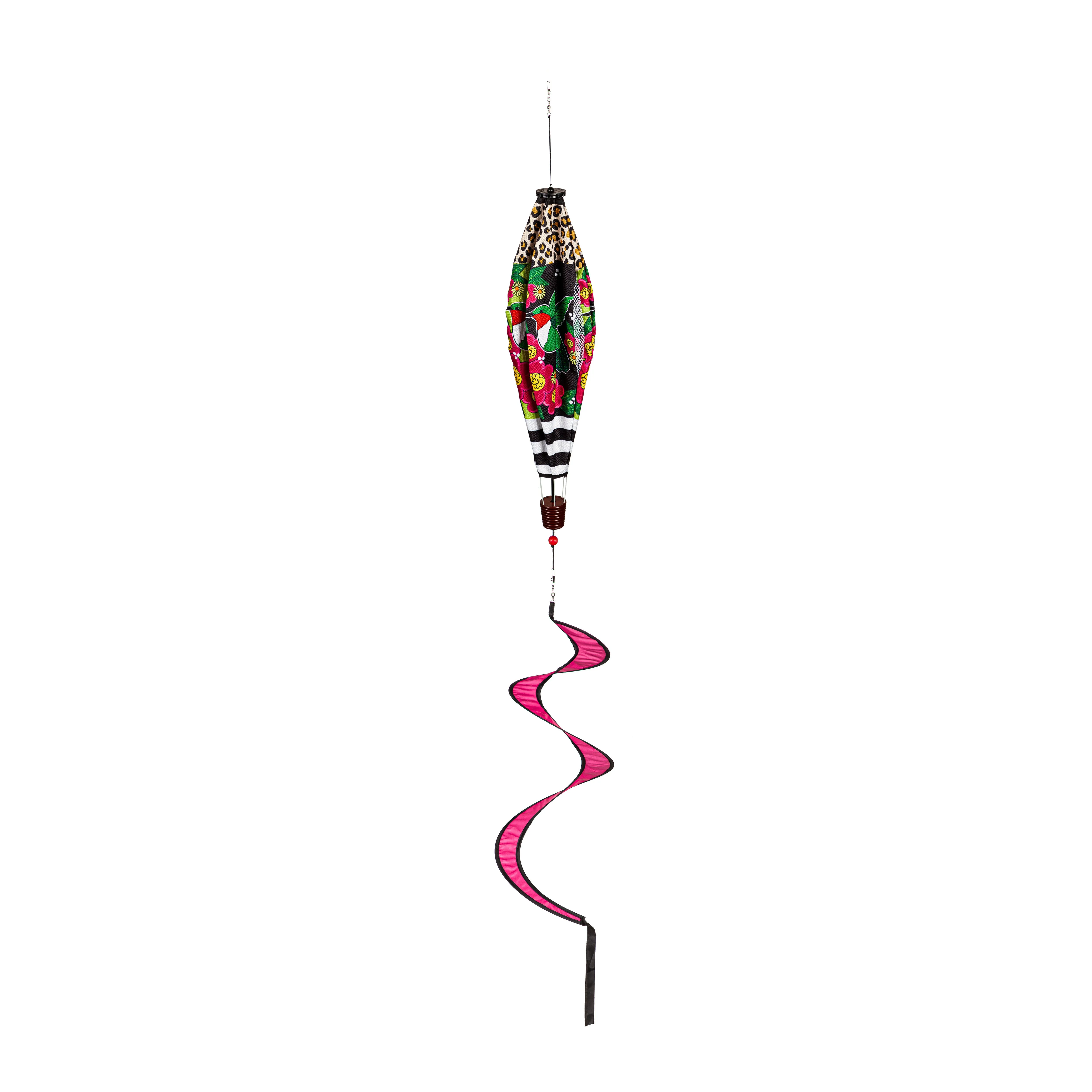 Spring Hummingbird Burlap Balloon Spinner,45bb462