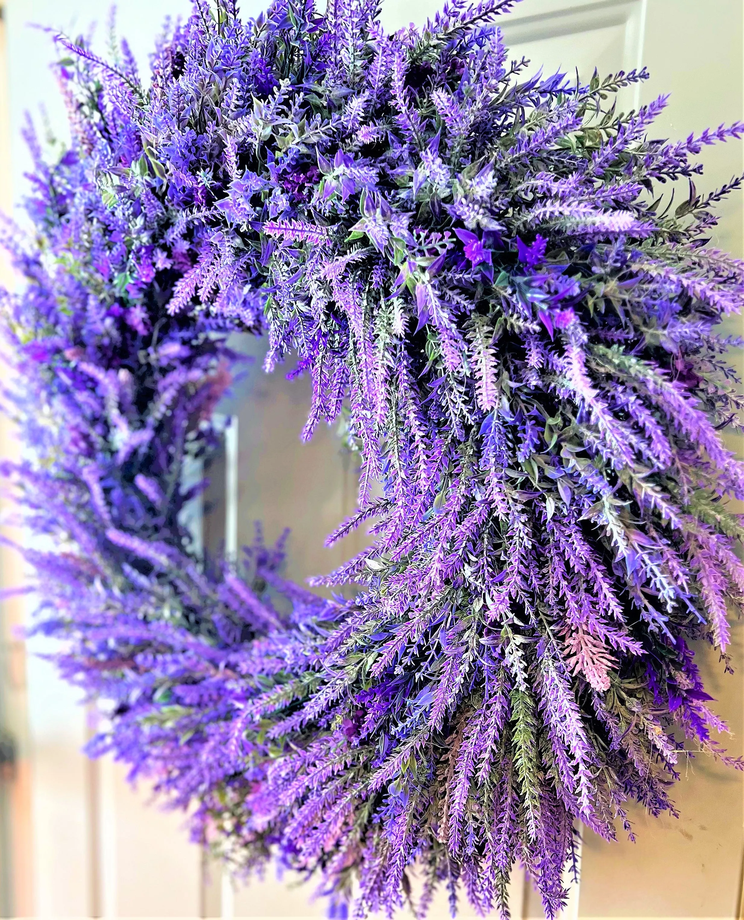 Spring -Summer-Fall Wreath, Lavender Wreath 28"X6" Depth