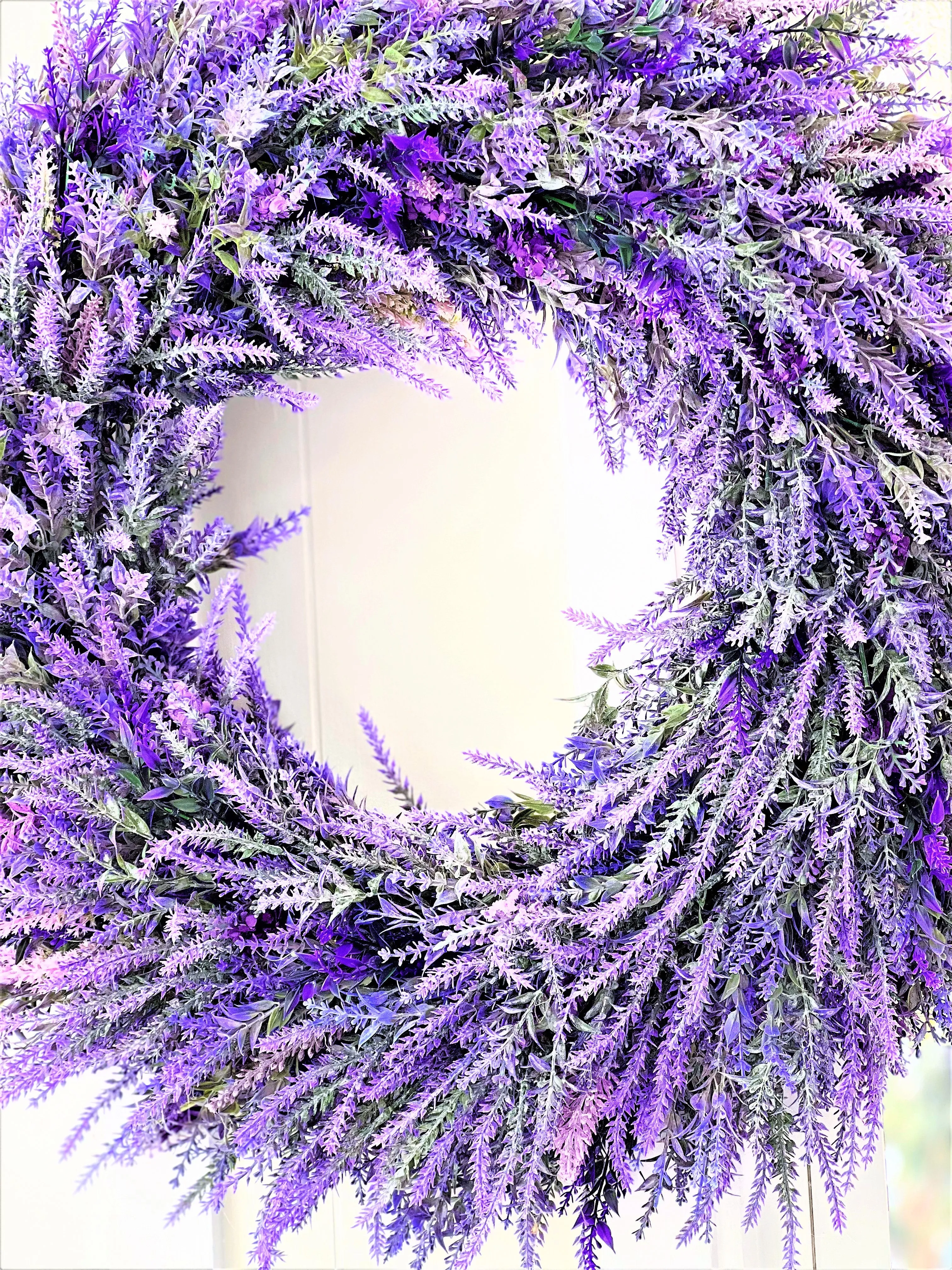 Spring -Summer-Fall Wreath, Lavender Wreath 28"X6" Depth