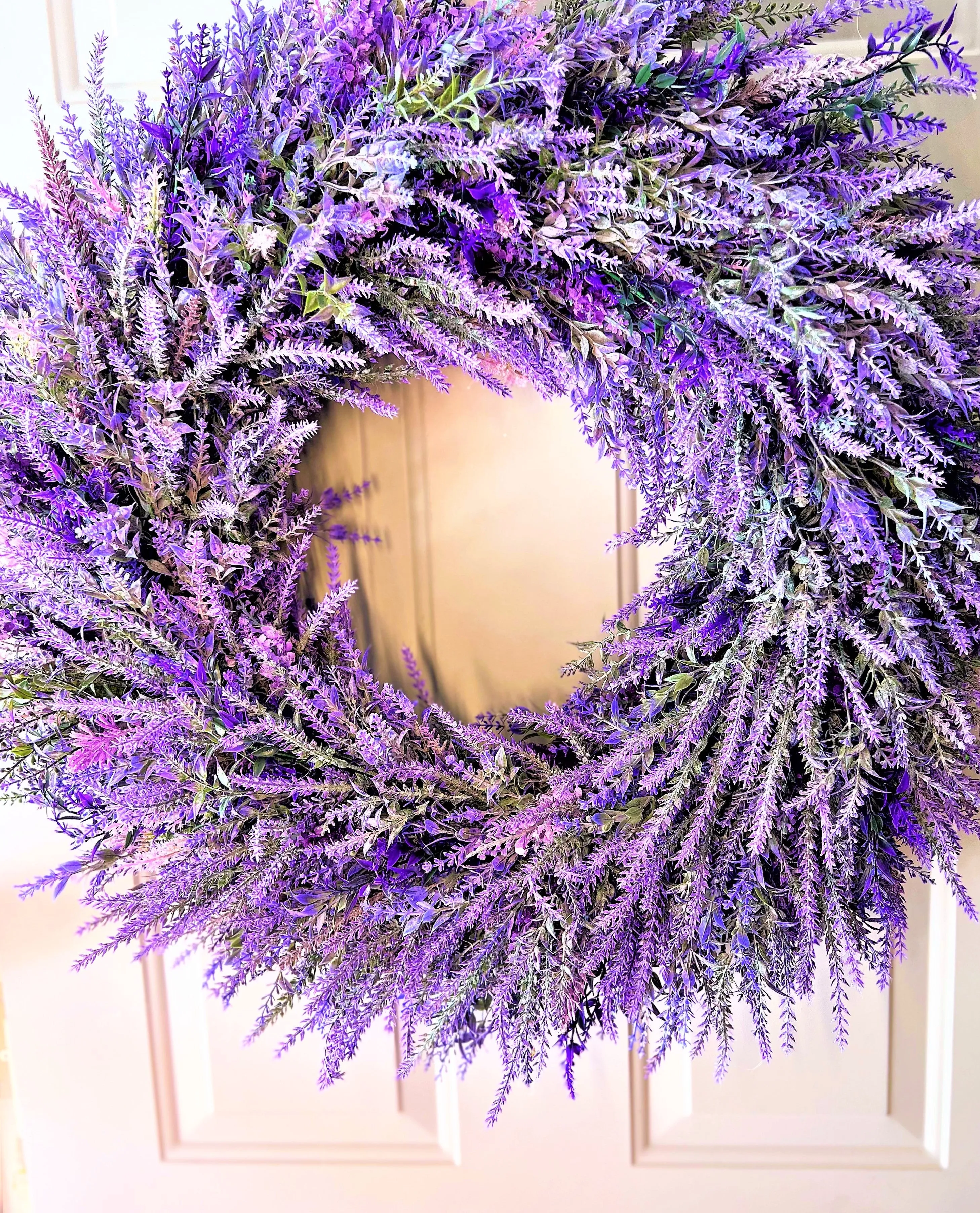 Spring -Summer-Fall Wreath, Lavender Wreath 28"X6" Depth
