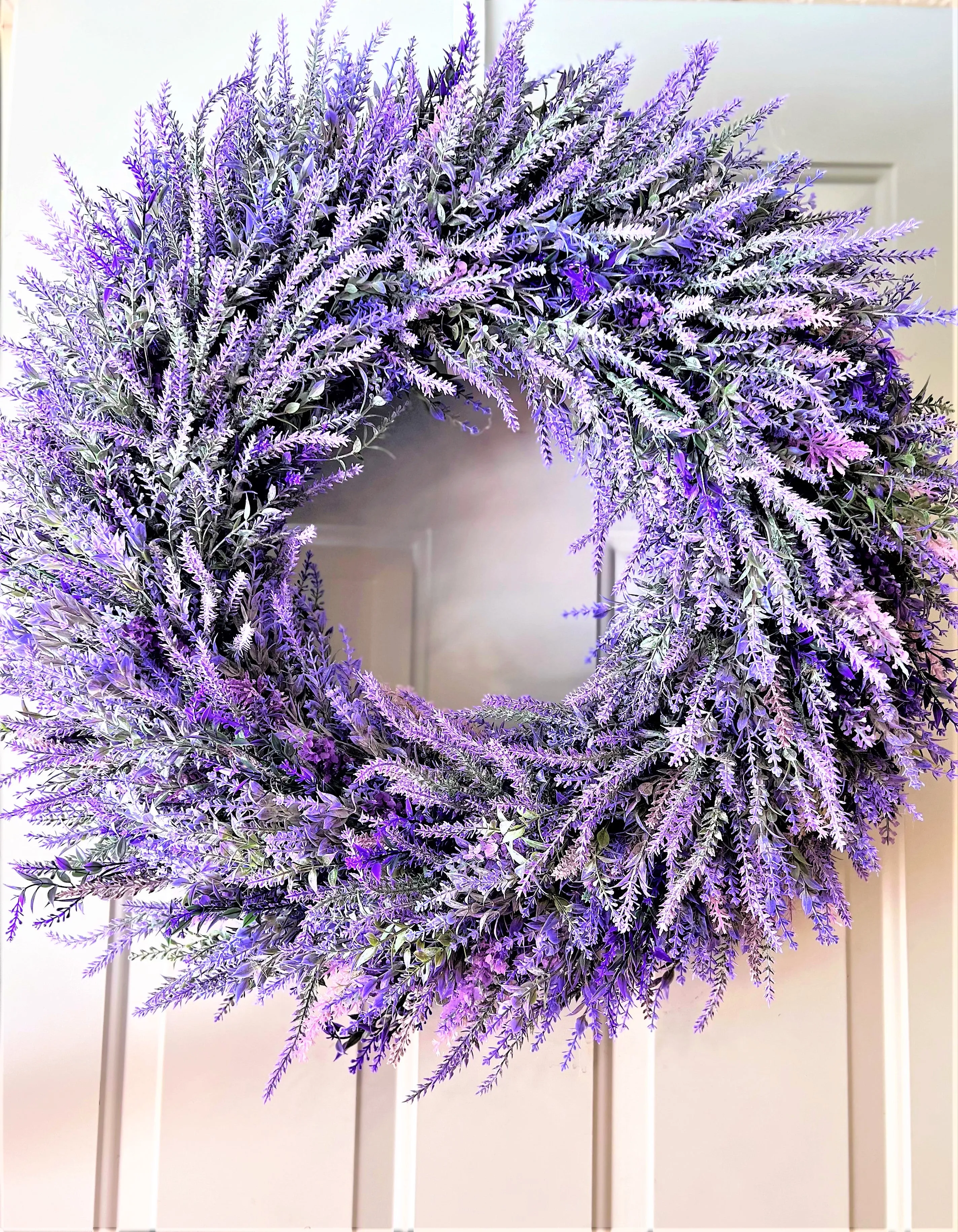 Spring -Summer-Fall Wreath, Lavender Wreath 28"X6" Depth