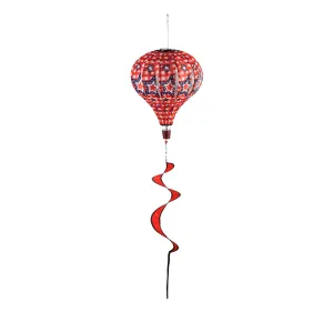 Stars and Plaid Solar Balloon Spinner,45b342sl