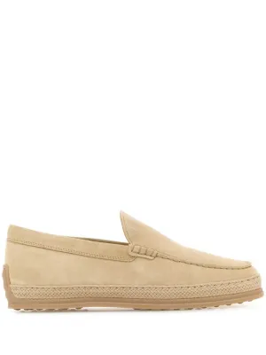 Suede leather slip on