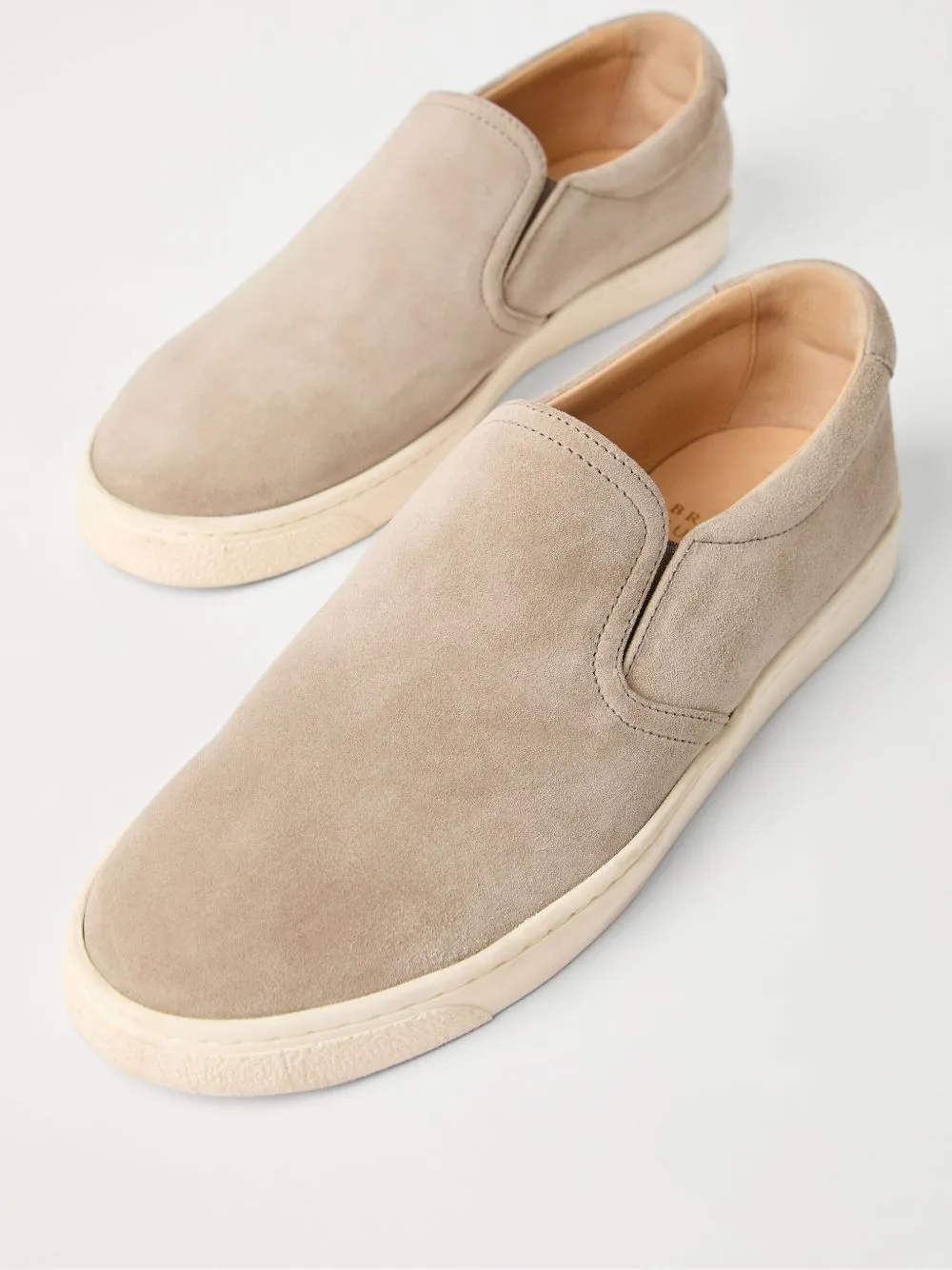 Suede slip on sneakers