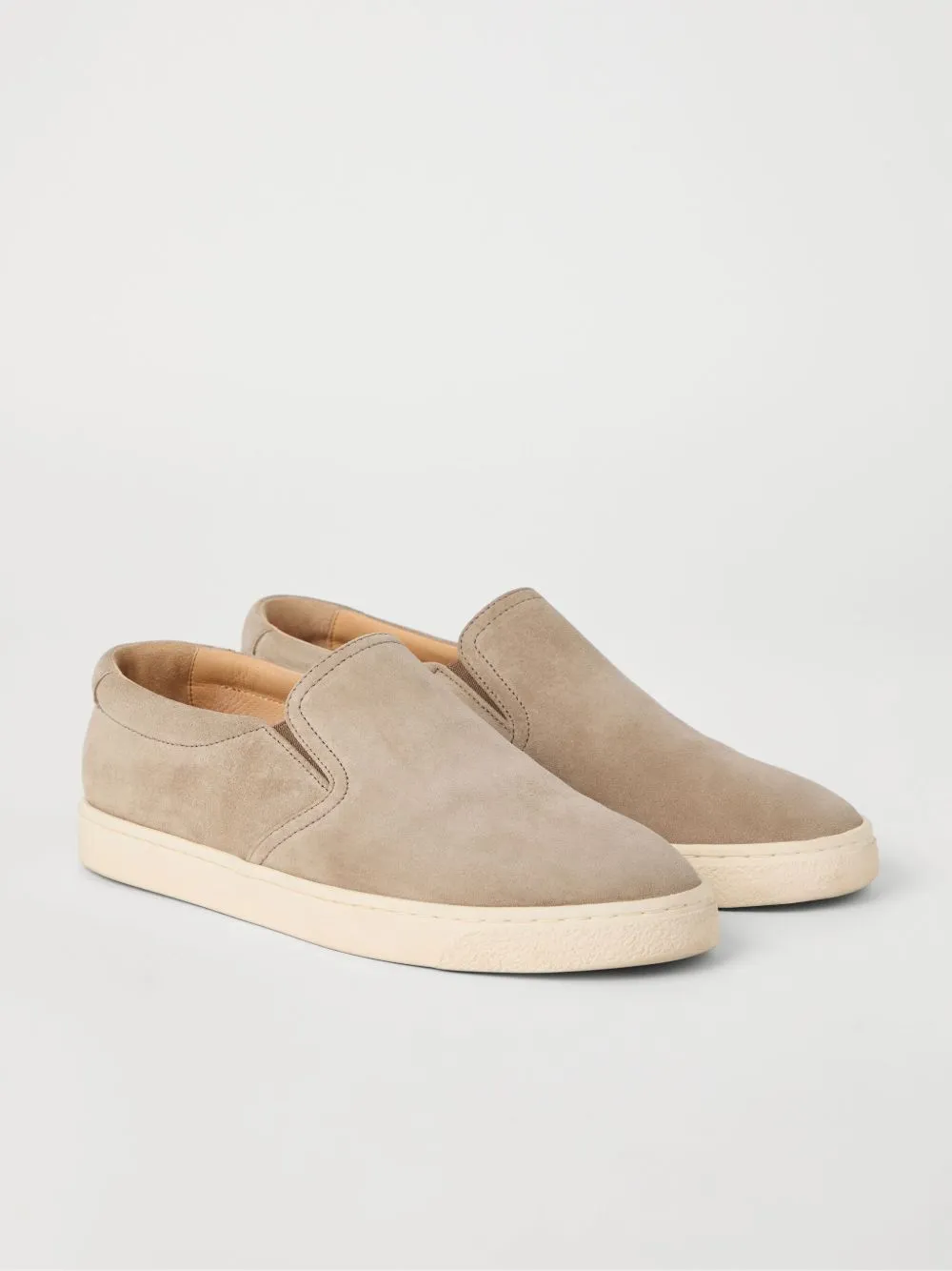 Suede slip on sneakers