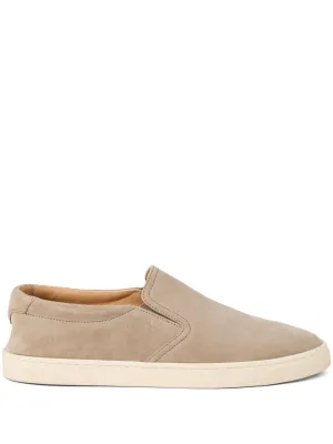 Suede slip on sneakers