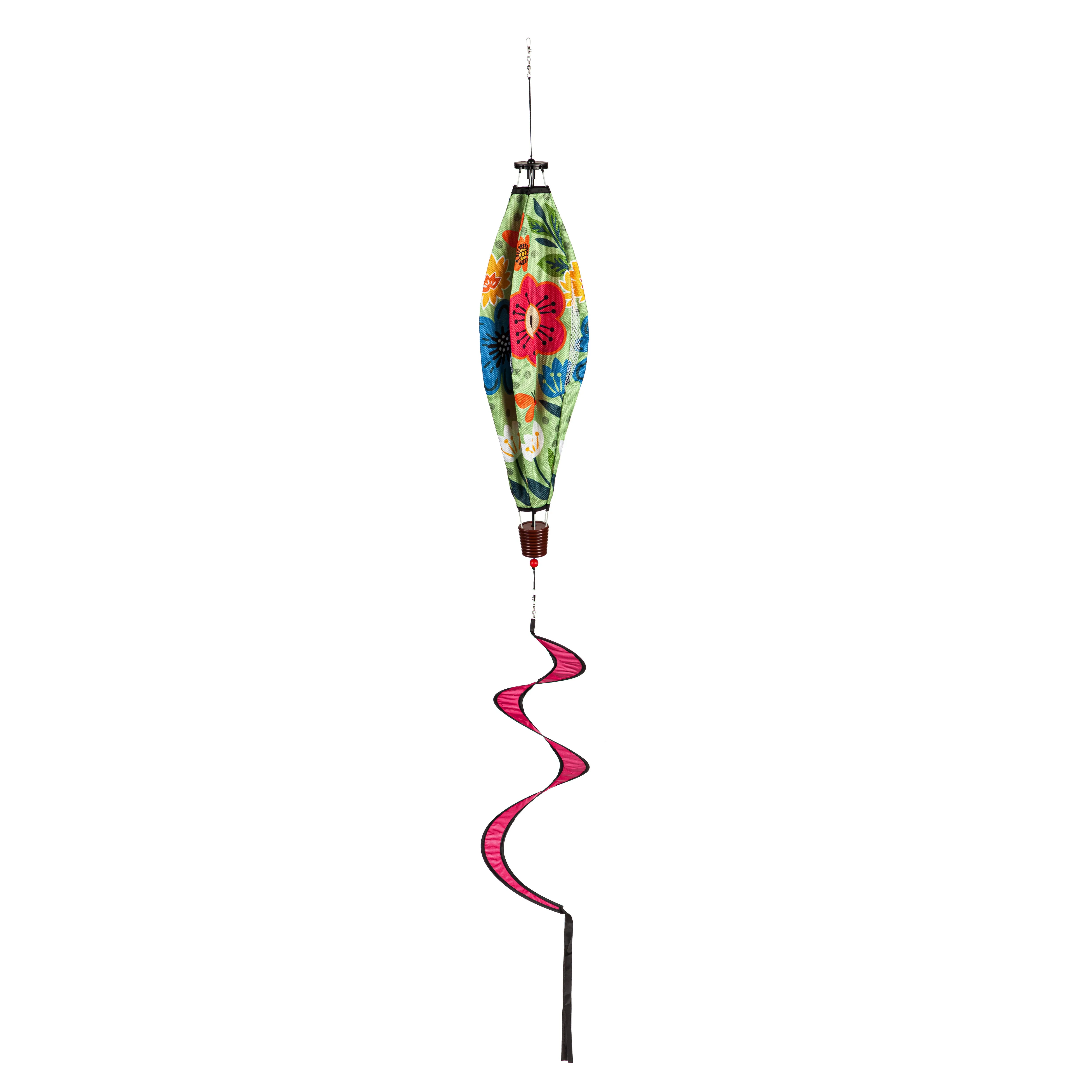 Summer Florals Burlap Balloon Spinner,45bb504