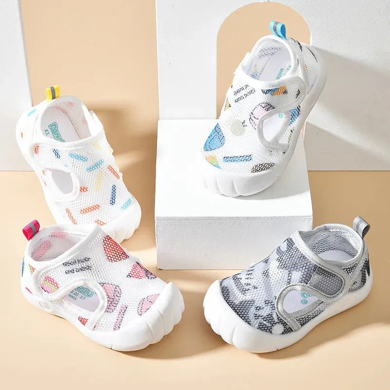 Summer Mesh Breathable Non slip Walking Shoes for Boys and Girls