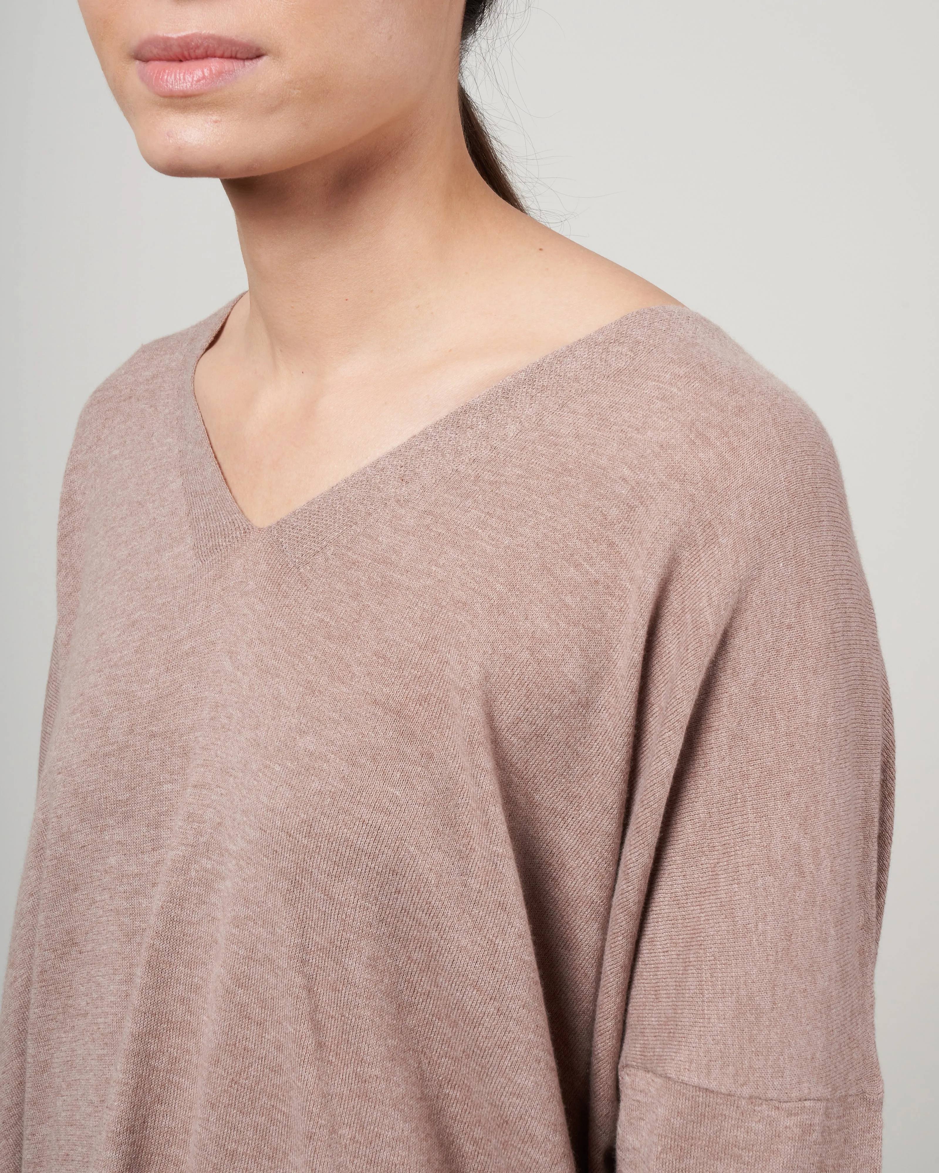 summer vneck sweater - dove