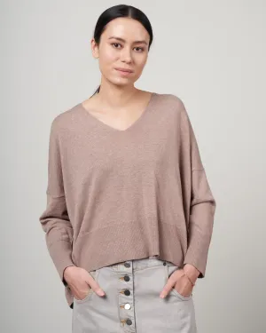 summer vneck sweater - dove