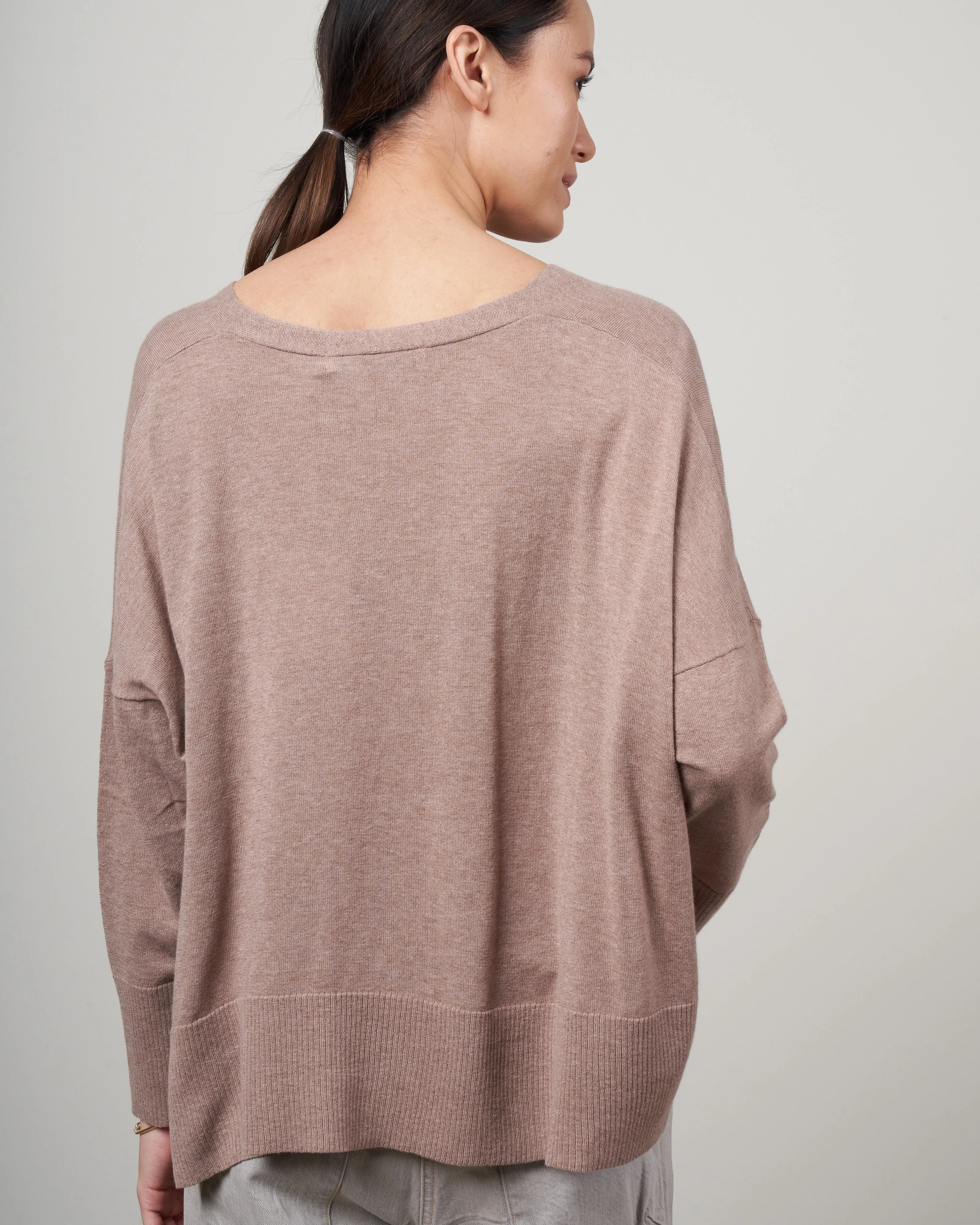 summer vneck sweater - dove