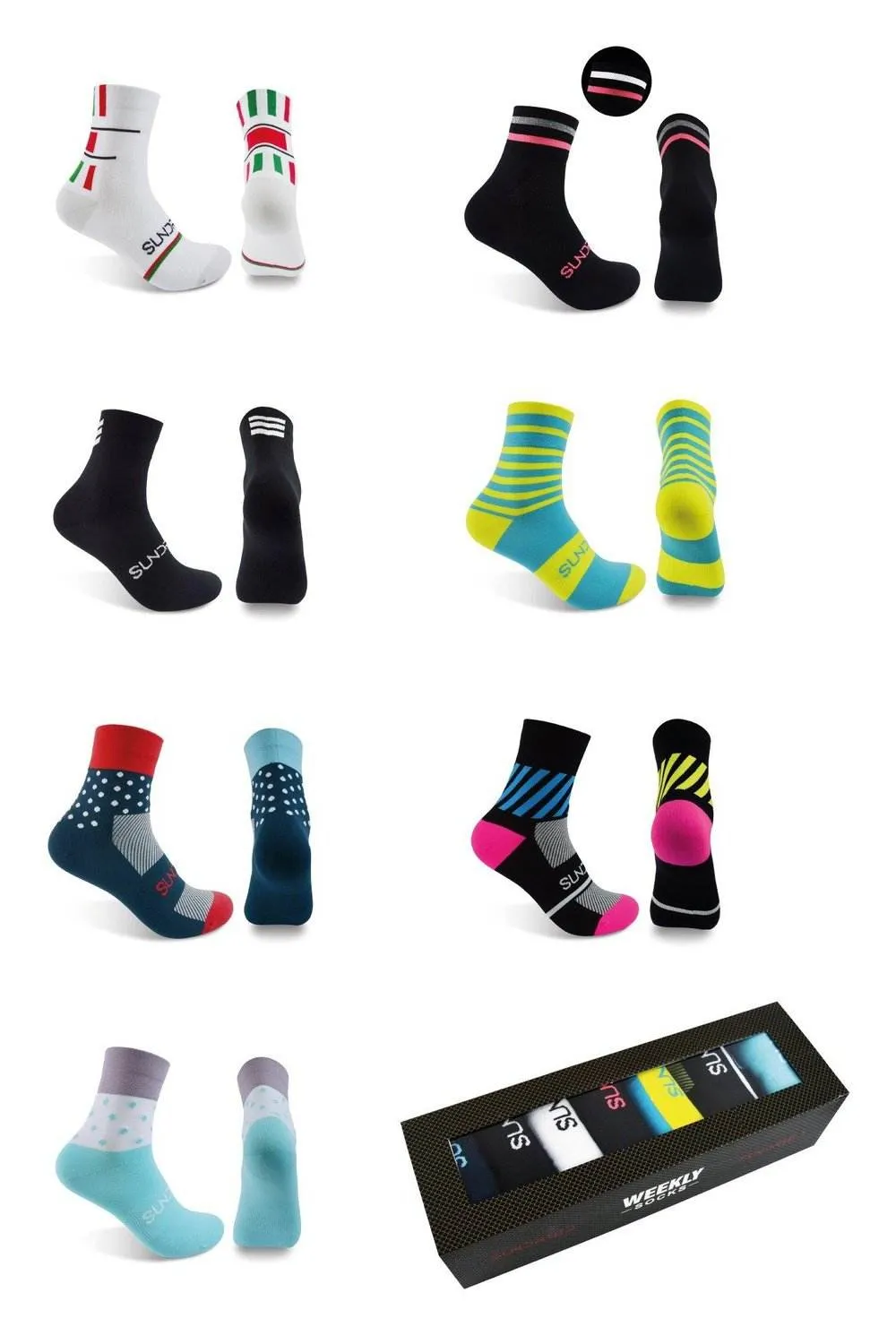 Sundried Weekly Cycle Socks 7 Pack