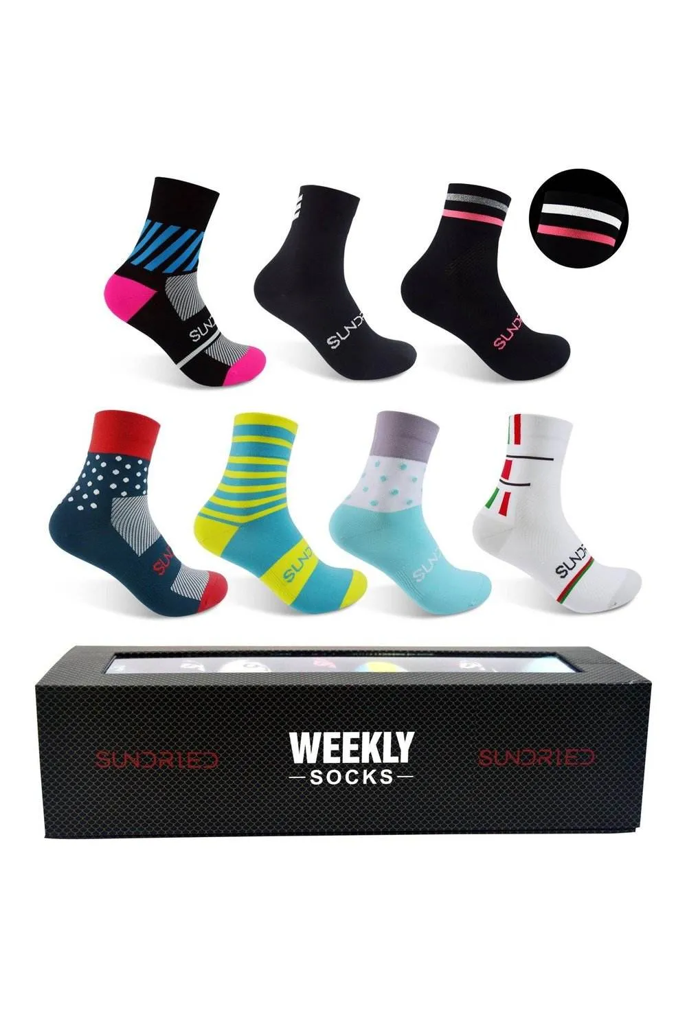Sundried Weekly Cycle Socks 7 Pack