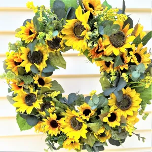 Sunflower Wreath 25 Inches Diameter