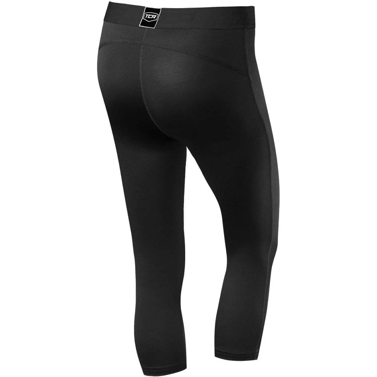 TCA Pro Performance Endurance Womens 3/4 Capri Running Tights - Black