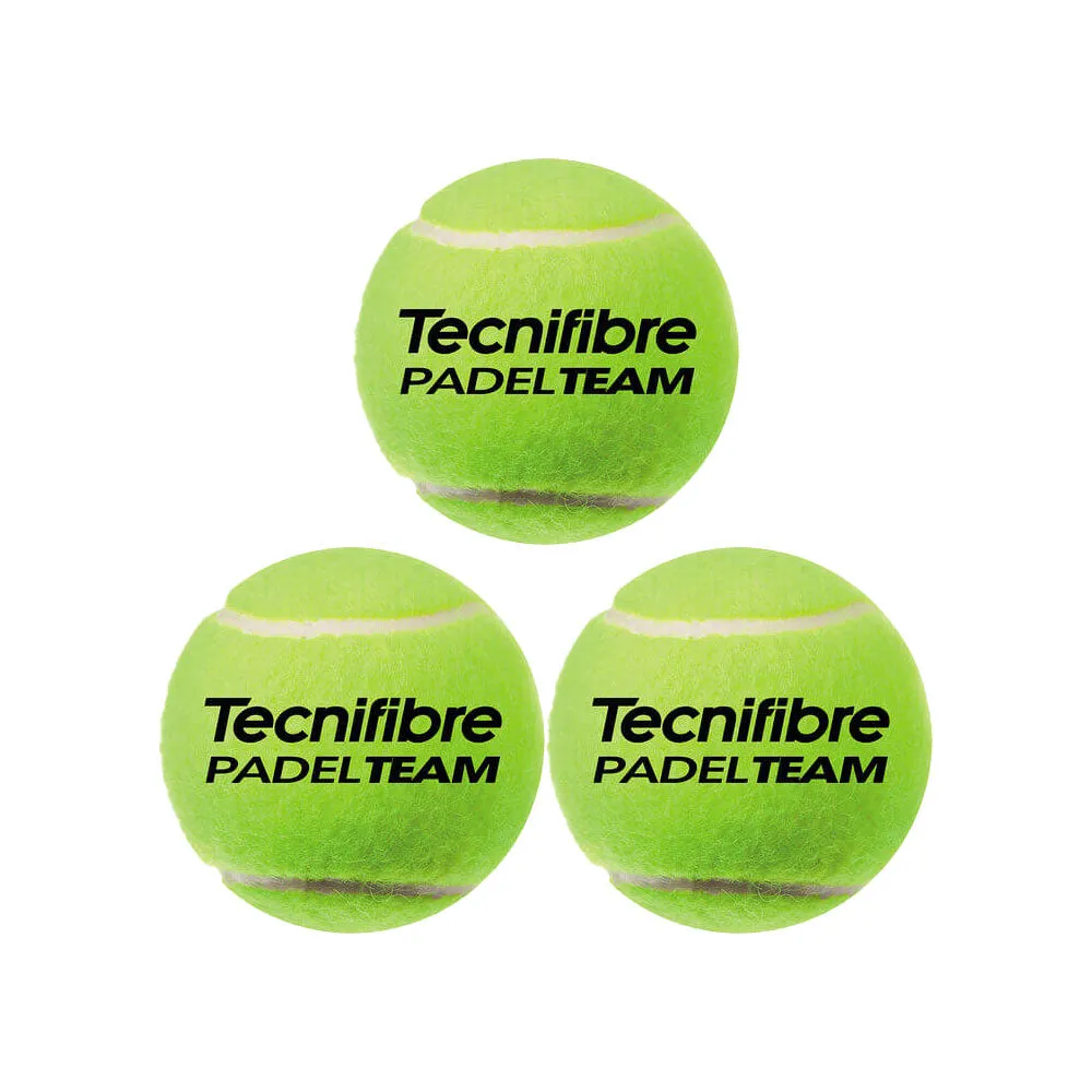Tecnifibre Padel Tennis Team Balls - Tube of 3