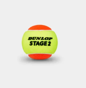 Tennis Balls - Dunlop Stage 2 Orange (12 Pack)