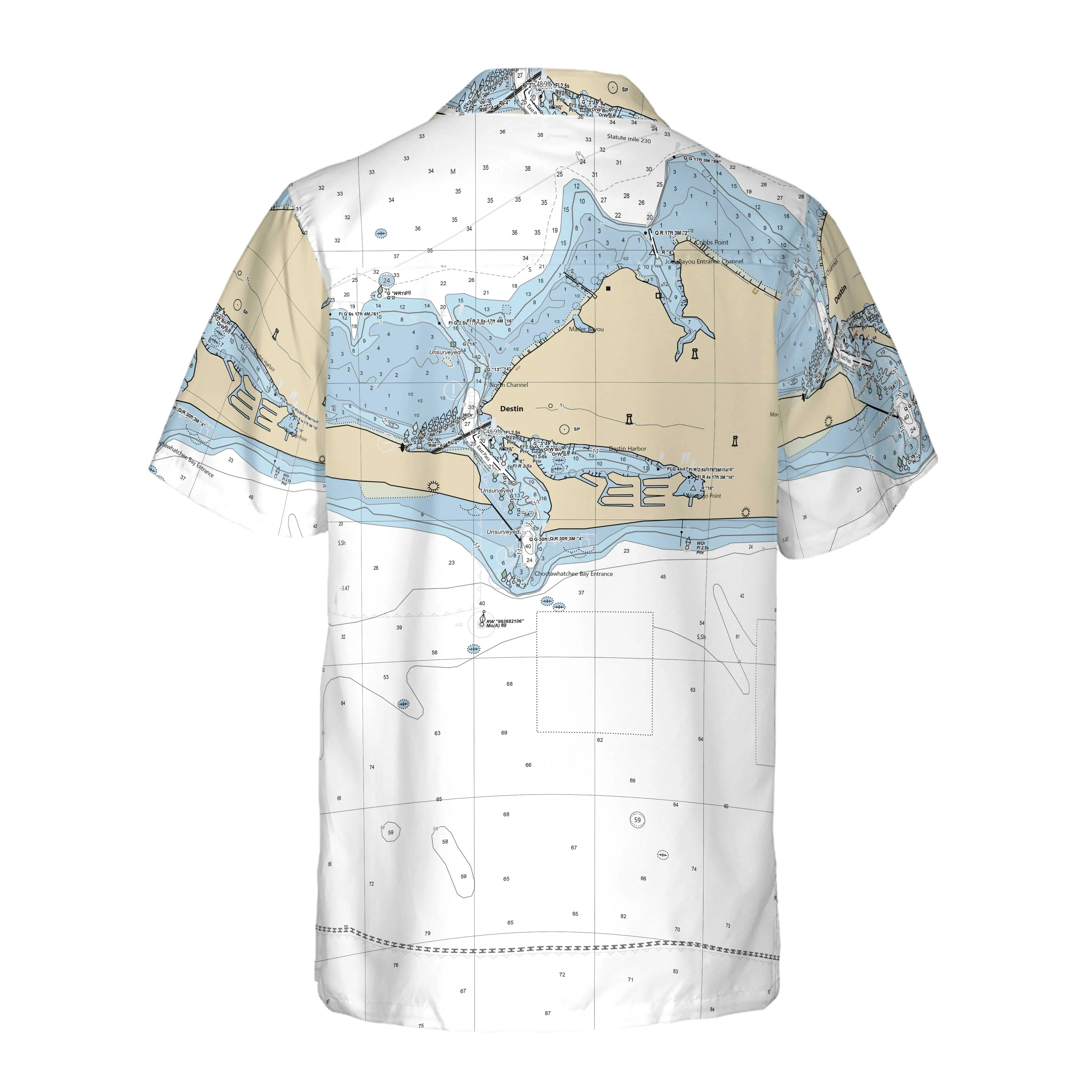 The Destin Navigator Coconut Button Camp Shirt