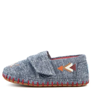 Tiny Toms Crib Alpargata Navy Chambray Fox Flat