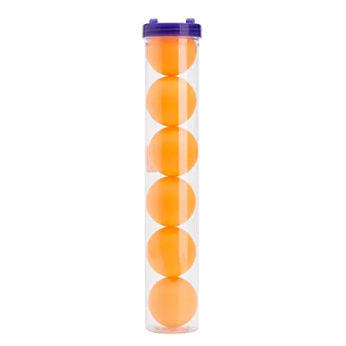 TJ Global Table Tennis Ping Pong Ball Pack of 6 Balls, Seamless Design Recreation Table Tennis Equipment, Accessories - Great for Practice and Training (Orange)