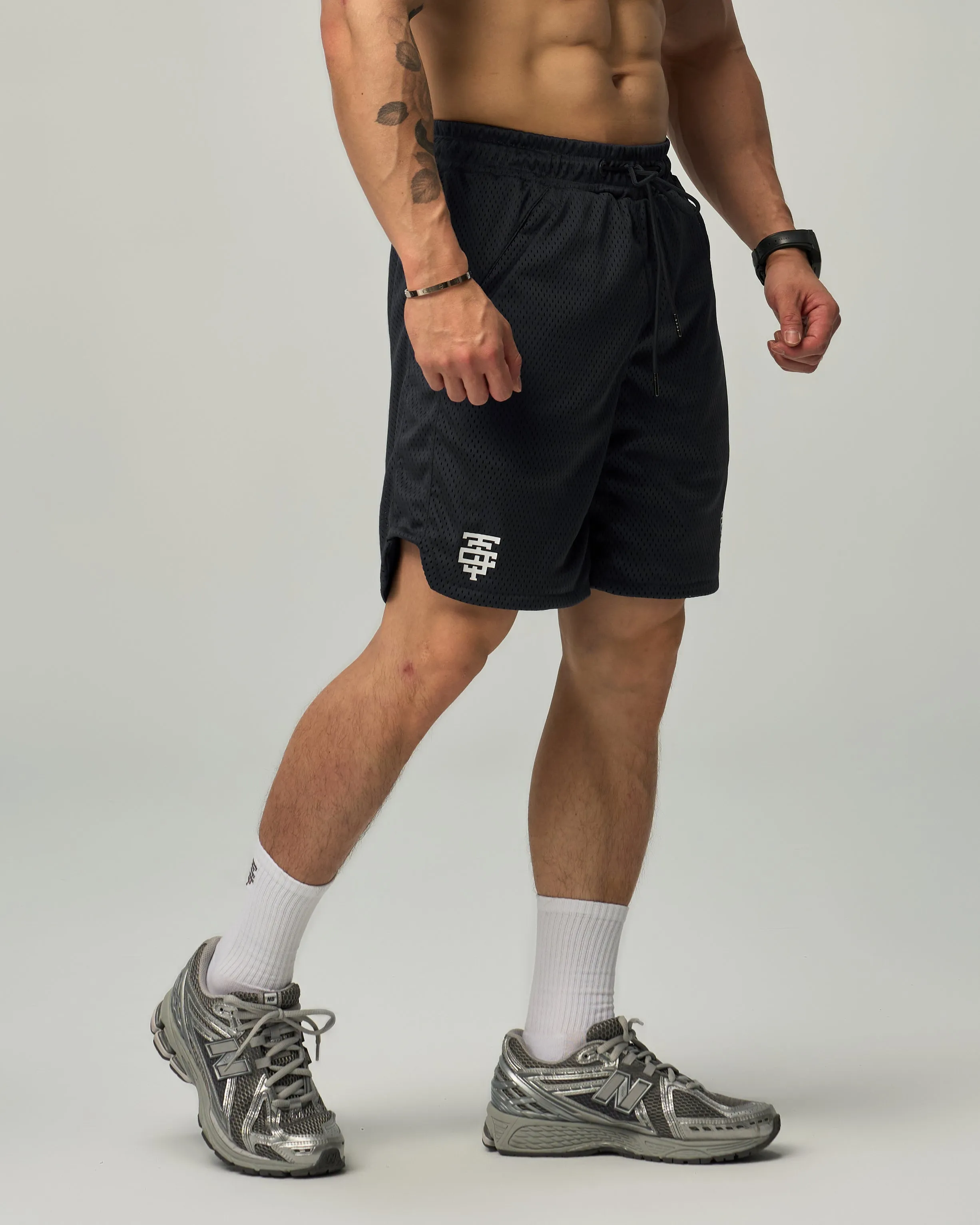 TJTC™ Flock Badge D-Mesh V2 Shorts