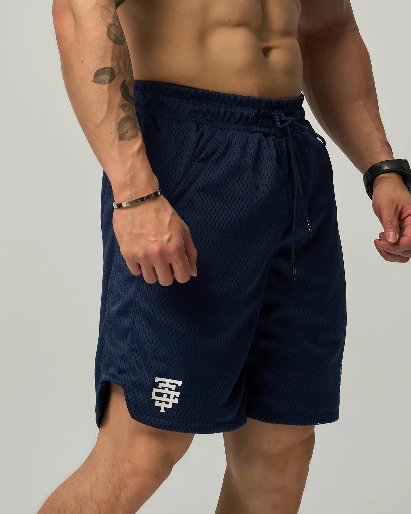TJTC™ Flock Badge D-Mesh V2 Shorts