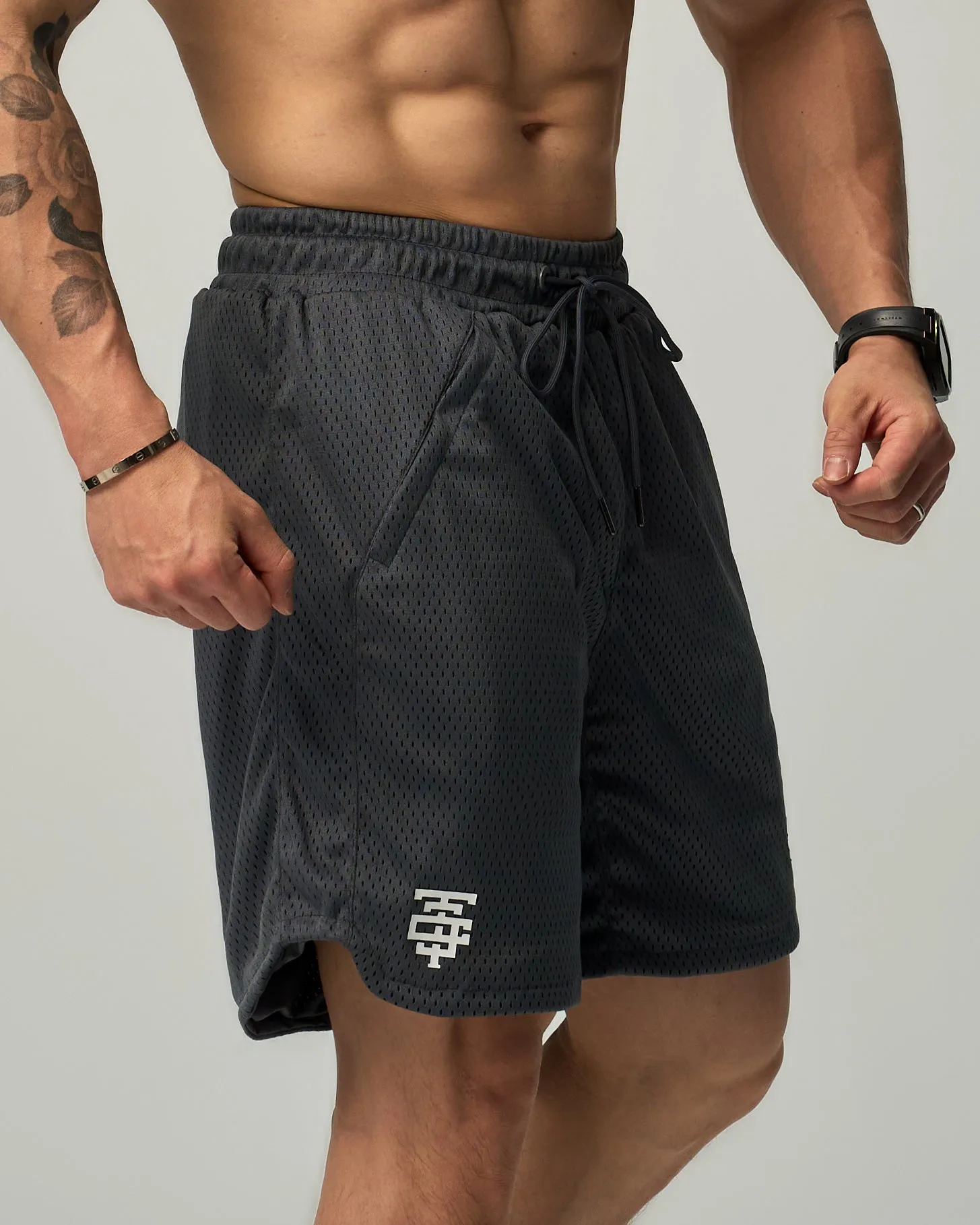 TJTC™ Flock Badge D-Mesh V2 Shorts
