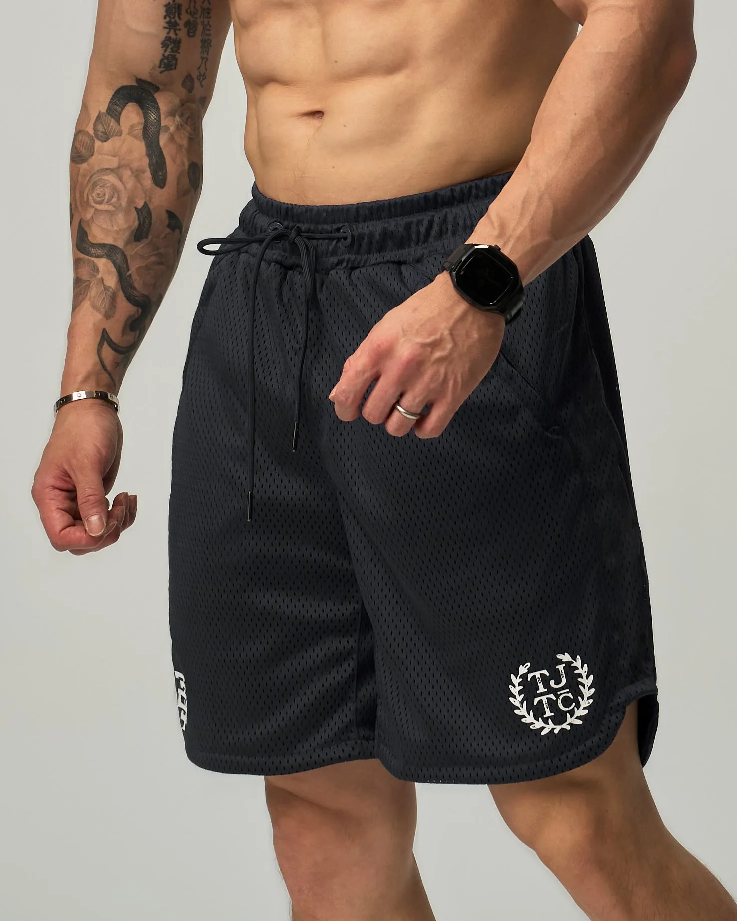 TJTC™ Flock Badge D-Mesh V2 Shorts