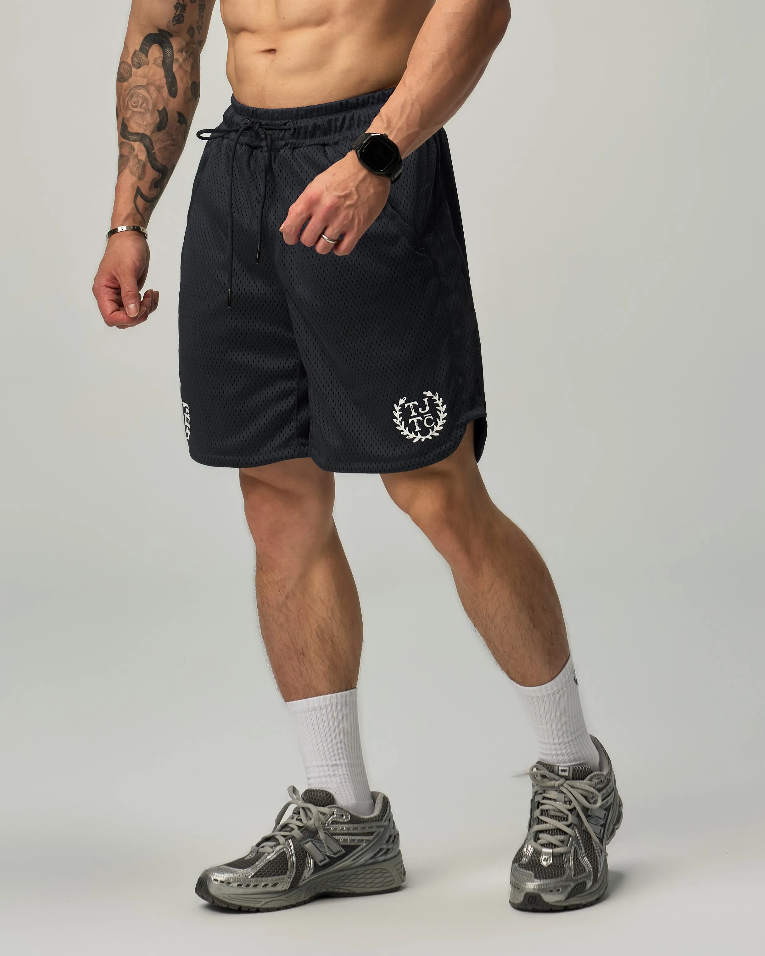 TJTC™ Flock Badge D-Mesh V2 Shorts
