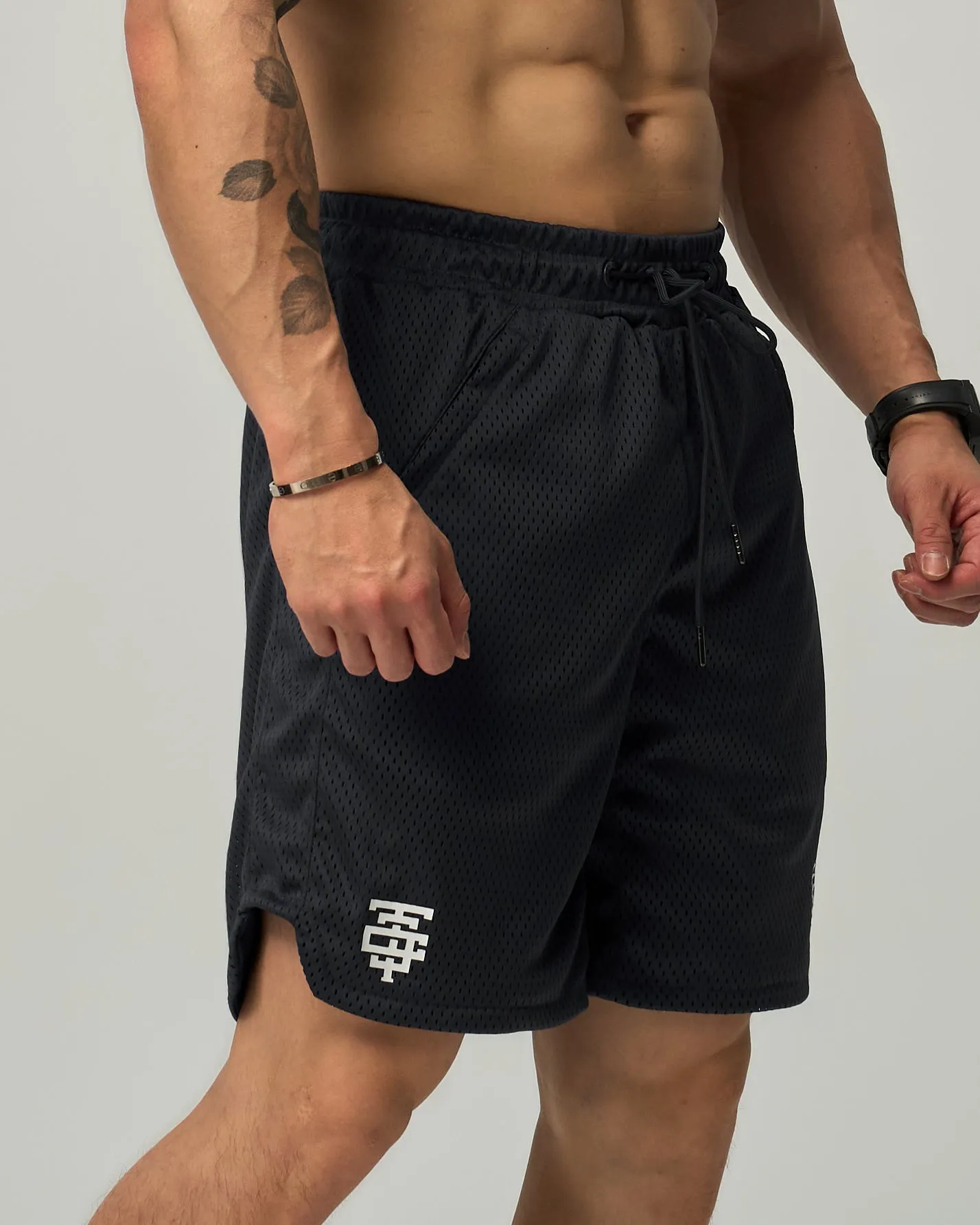 TJTC™ Flock Badge D-Mesh V2 Shorts