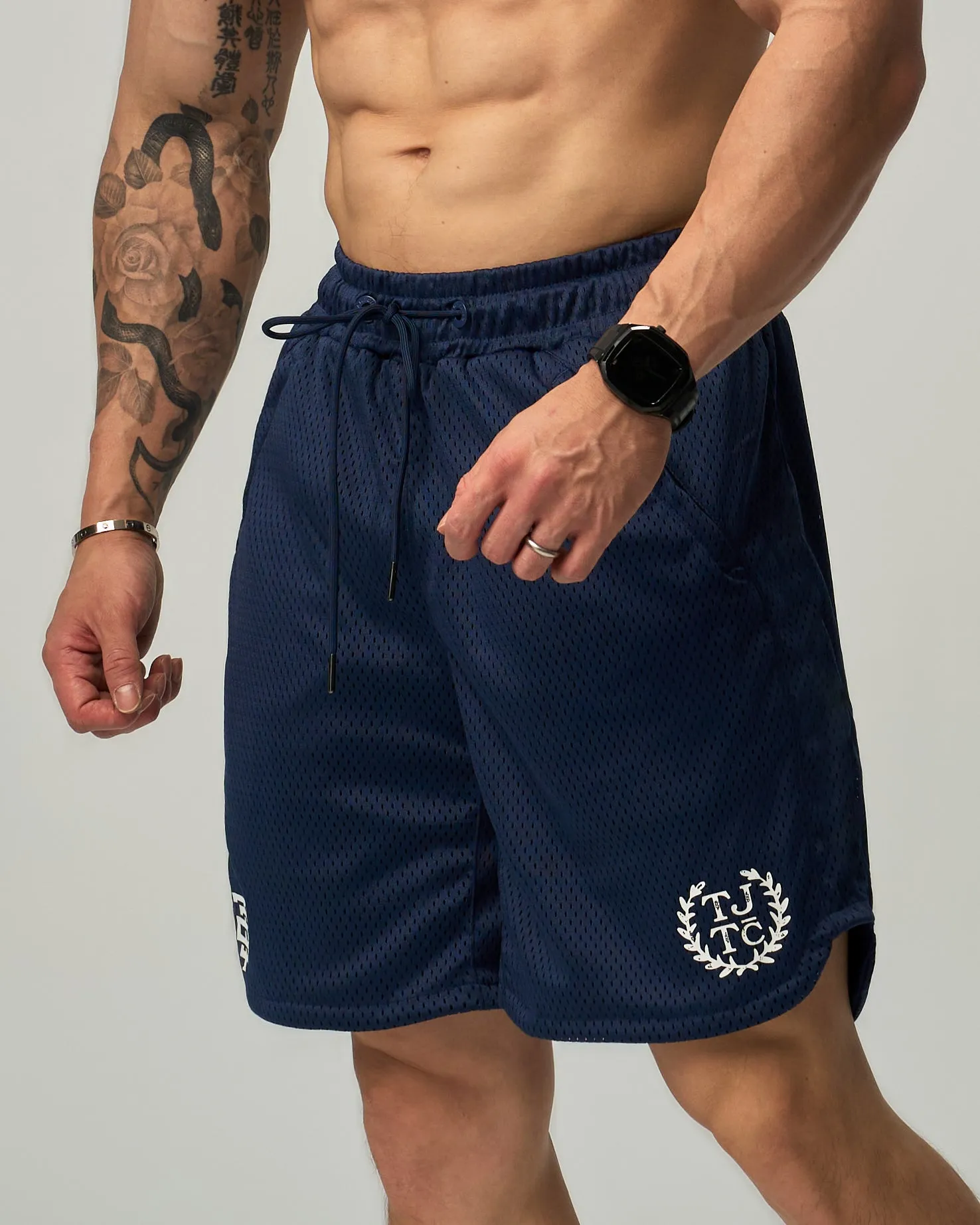 TJTC™ Flock Badge D-Mesh V2 Shorts