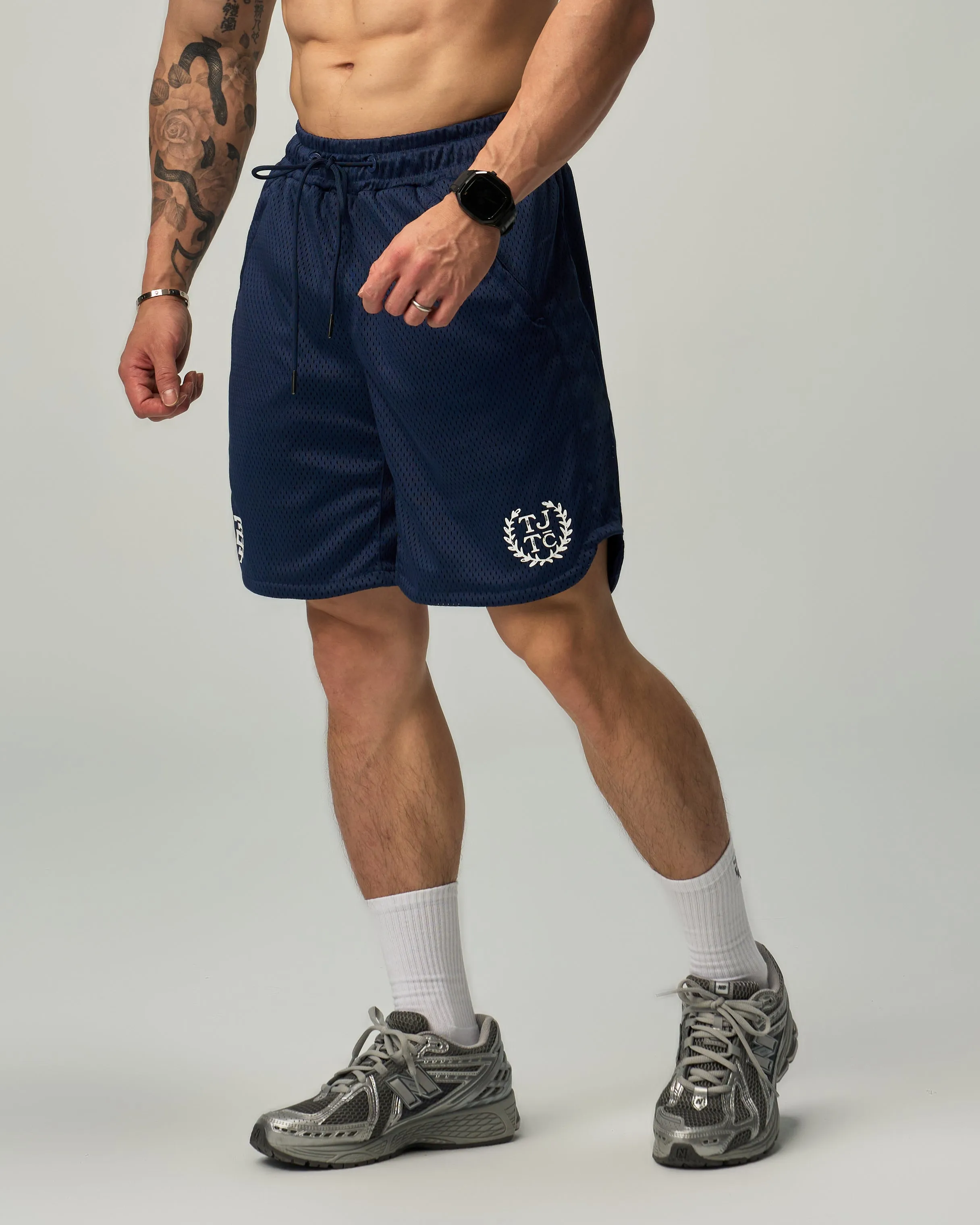 TJTC™ Flock Badge D-Mesh V2 Shorts