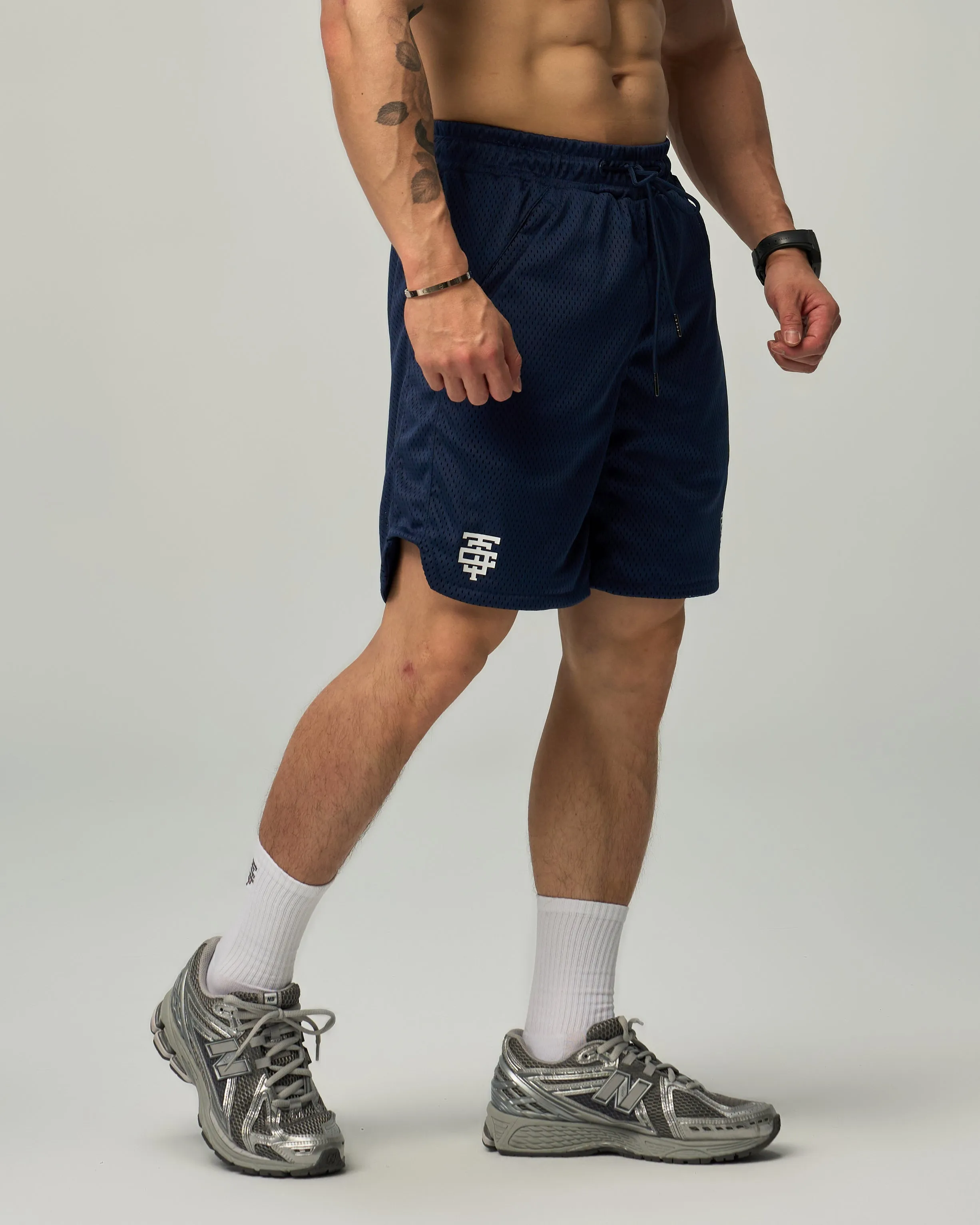 TJTC™ Flock Badge D-Mesh V2 Shorts