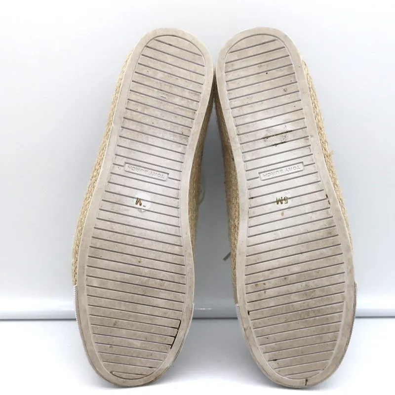 Tory Burch Platform Espadrille Sneakers Navy Canvas Size 5