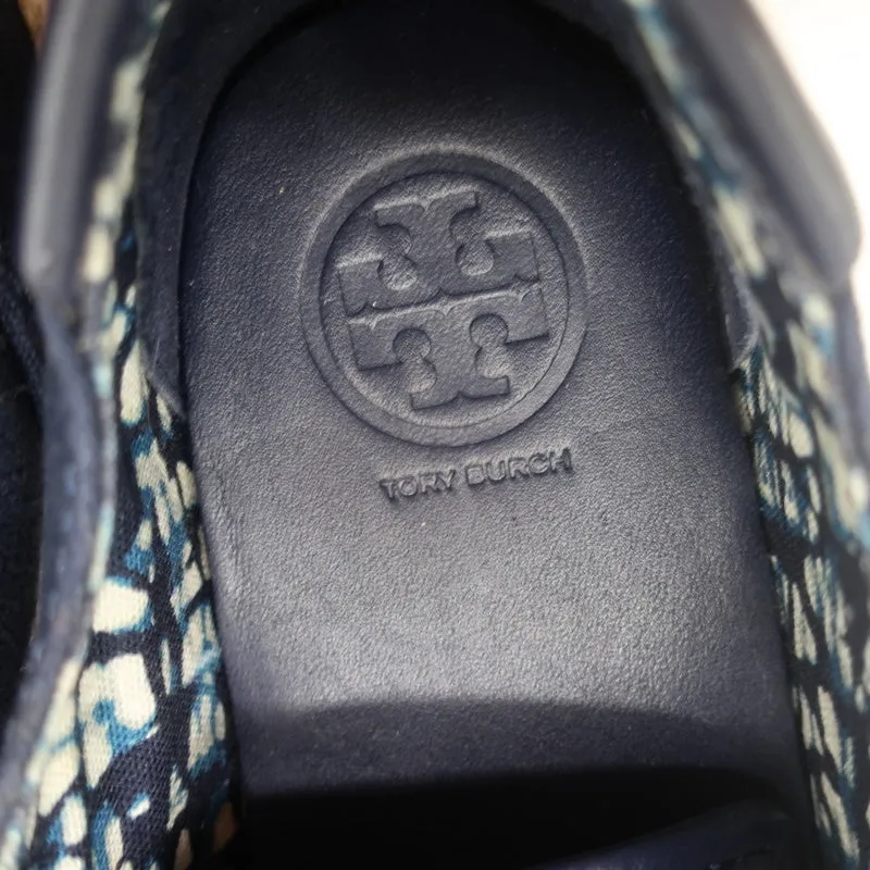 Tory Burch Platform Espadrille Sneakers Navy Canvas Size 5