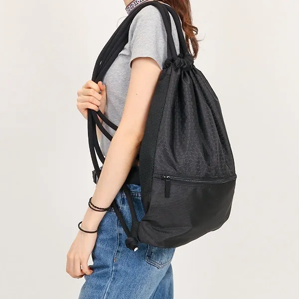 Travel Drawstring Storage Bag Waterproof Lightweight Swimming Gym Yoga School Backpack