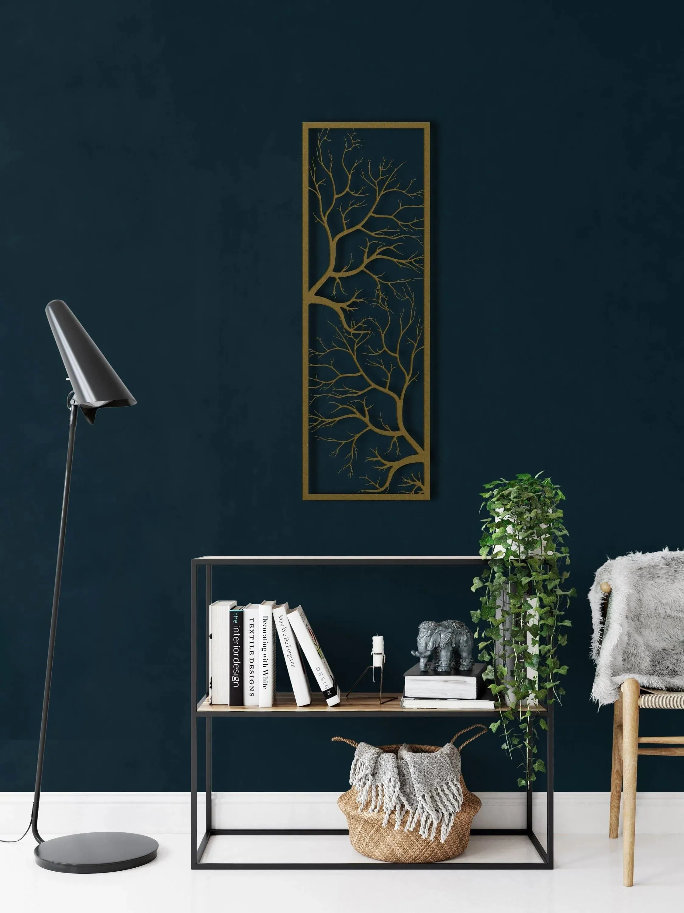 Tree Branch Metal Wall Hanging Decor