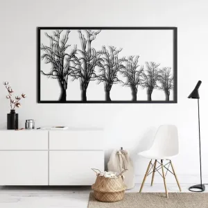 Tree in Row Metal Wall Decor