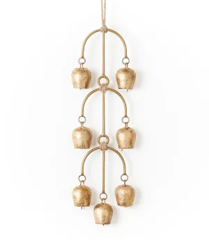 Tridevi Cascade Rustic Bell Wind Chime - Handmade Home Decor