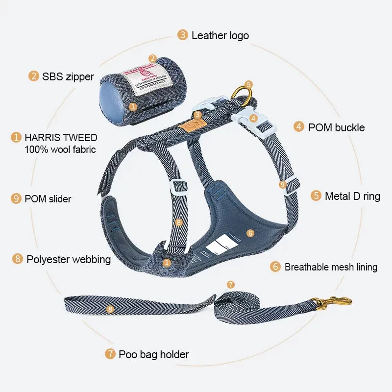 Truelove Comfort Fashionable Series Harness Leash Suit Convenient Poop Bag Dispenser TLH2912