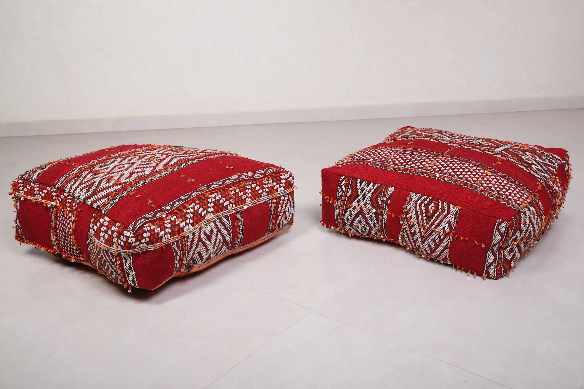 Two Fabulous Poufs for home berber decor
