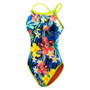 TYR Women's Amazonia Reversible Diamondfit Swimsuit: Royal/Multi