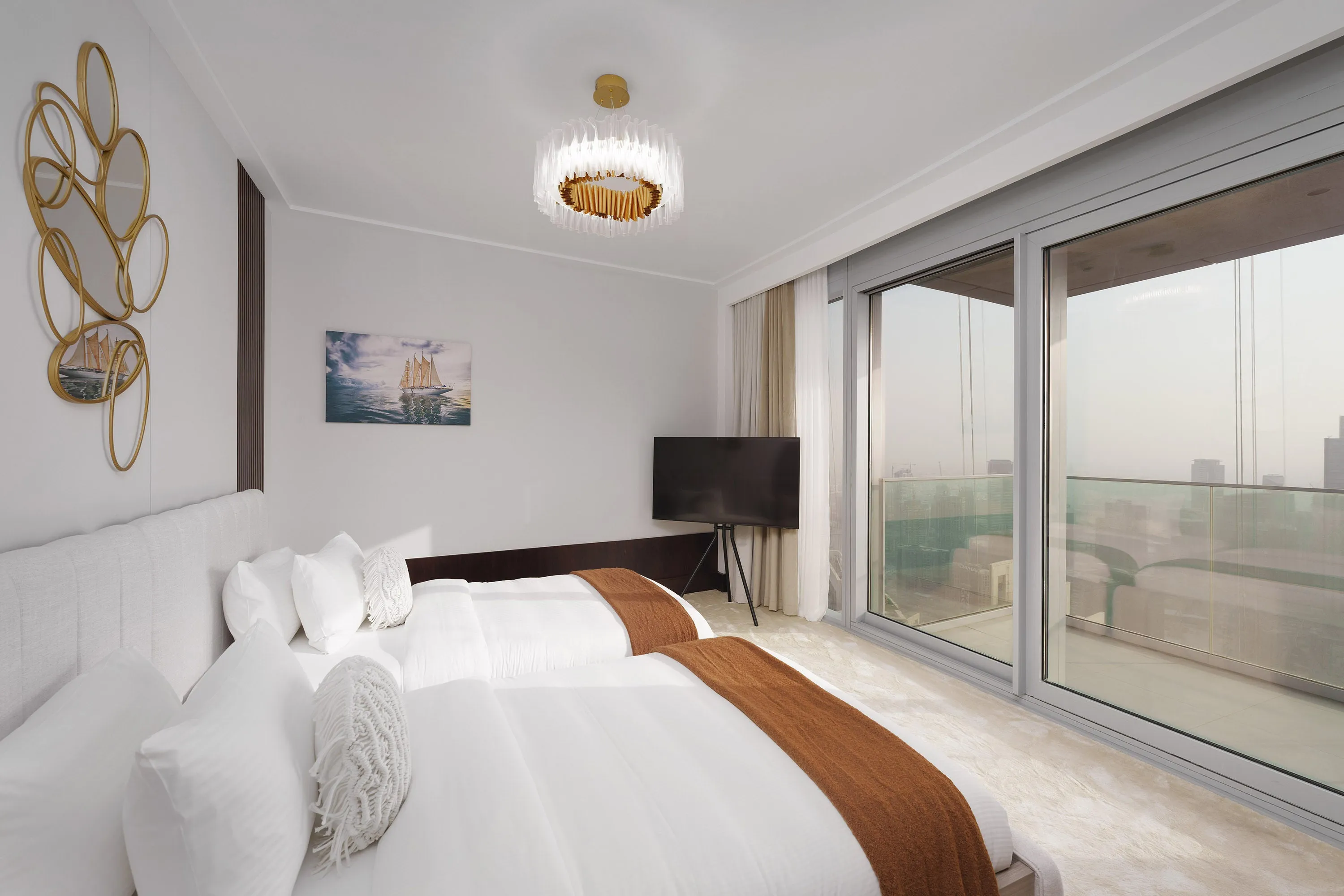 Ultra Chic High-Floor Apt w/ Direct Burj Khalifa & Fountains Views